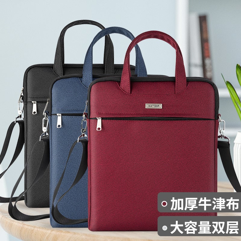 Portable Meeting Document Bag Waterproof Zipper Computer Bag Office File Information Bag Large Capacity Document Bag Printable - Image 5